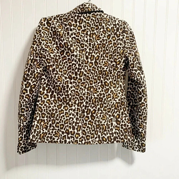 J. Crew Size XXS Leopard Printed School Boy Blazer - Picture 6 of 6